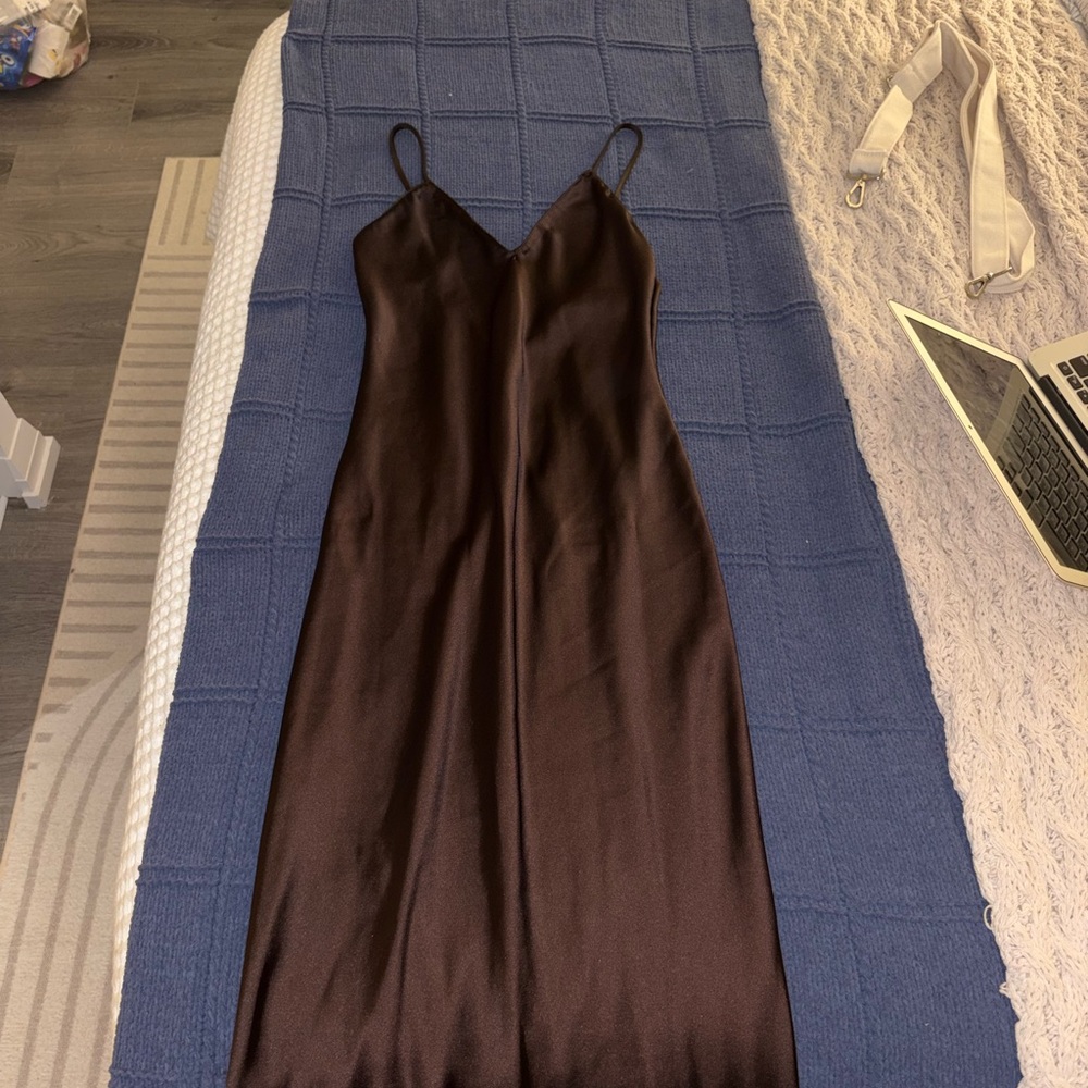 Zara Strapless Brown Dress